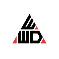 wwd-Dreieck-Buchstaben-Logo-Design mit Dreiecksform. wwd-Dreieck-Logo-Design-Monogramm. wwd-Dreieck-Vektor-Logo-Vorlage mit roter Farbe. wwd dreieckiges Logo einfaches, elegantes und luxuriöses Logo. vektor
