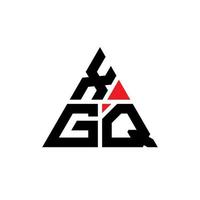 xgq triangel bokstavslogotypdesign med triangelform. xgq triangel logotyp design monogram. xgq triangel vektor logotyp mall med röd färg. xgq triangulär logotyp enkel, elegant och lyxig logotyp.