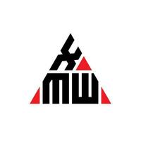 xmw-Dreieck-Buchstaben-Logo-Design mit Dreiecksform. Xmw-Dreieck-Logo-Design-Monogramm. xmw-Dreieck-Vektor-Logo-Vorlage mit roter Farbe. xmw dreieckiges Logo einfaches, elegantes und luxuriöses Logo. vektor