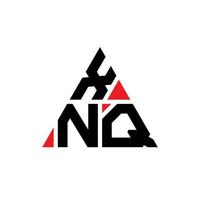 xnq Dreiecksbuchstaben-Logo-Design mit Dreiecksform. xnq Dreieck-Logo-Design-Monogramm. xnq-Dreieck-Vektor-Logo-Vorlage mit roter Farbe. xnq dreieckiges Logo einfaches, elegantes und luxuriöses Logo. vektor