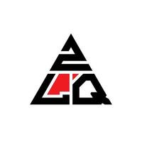 zlq Dreiecksbuchstaben-Logo-Design mit Dreiecksform. zlq Dreieck-Logo-Design-Monogramm. zlq-Dreieck-Vektor-Logo-Vorlage mit roter Farbe. zlq dreieckiges Logo einfaches, elegantes und luxuriöses Logo. vektor