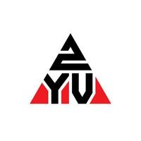 zyv-Dreieck-Buchstaben-Logo-Design mit Dreiecksform. zyv dreieck logo design monogramm. Zyv-Dreieck-Vektor-Logo-Vorlage mit roter Farbe. zyv dreieckiges Logo einfaches, elegantes und luxuriöses Logo. vektor