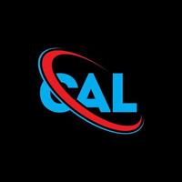 Cal-Logo. cal Brief. cal Brief Logo-Design. Initialen-Cal-Logo, verbunden mit Kreis und Monogramm-Logo in Großbuchstaben. cal typografie für technologie, business und immobilienmarke. vektor