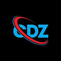 cdz logotyp. cdz brev. cdz brev logotyp design. initialer cdz logotyp länkad med cirkel och versaler monogram logotyp. cdz typografi för teknik, företag och fastighetsmärke. vektor