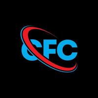 cfc logotyp. cfc brev. cfc brev logotyp design. initialer cfc logotyp länkad med cirkel och versaler monogram logotyp. cfc typografi för teknik, företag och fastighetsmärke. vektor