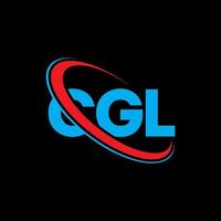 cgl-Logo. cgl-Brief. cgl-Buchstaben-Logo-Design. cgl-Logo mit Initialen, verbunden mit Kreis und Monogramm-Logo in Großbuchstaben. cgl Typografie für Technologie-, Geschäfts- und Immobilienmarke. vektor