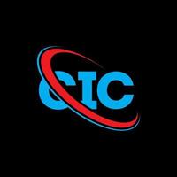 cic-Logo. cic-Brief. cic-Buchstaben-Logo-Design. Initialen cic-Logo, verbunden mit Kreis und Monogramm-Logo in Großbuchstaben. cic-typografie für technologie-, geschäfts- und immobilienmarke. vektor