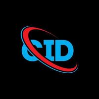 cid-Logo. cid-Brief. cid-Buchstaben-Logo-Design. Initialen CID-Logo verbunden mit Kreis und Monogramm-Logo in Großbuchstaben. cid-typografie für technologie-, geschäfts- und immobilienmarke. vektor