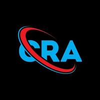 Cra-Logo. cra Brief. cra-Buchstaben-Logo-Design. Initialen Cra-Logo verbunden mit Kreis und Monogramm-Logo in Großbuchstaben. cra-typografie für technologie-, geschäfts- und immobilienmarke. vektor