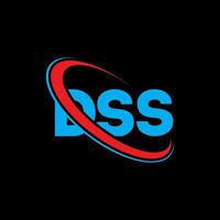 dss logotyp. dss brev. dss brev logotyp design. initialer dss logotyp länkad med cirkel och versaler monogram logotyp. dss typografi för teknik, företag och fastighetsmärke. vektor