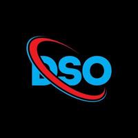 dso-Logo. dso-Brief. dso-Brief-Logo-Design. Initialen dso-Logo verbunden mit Kreis und Monogramm-Logo in Großbuchstaben. dso-typografie für technologie-, geschäfts- und immobilienmarke. vektor
