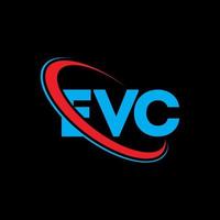 evc logotyp. evc brev. evc brev logotyp design. initialer evc logotyp länkad med cirkel och versaler monogram logotyp. evc typografi för teknik, företag och fastighetsmärke. vektor