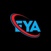 eya-Logo. Eya Brief. Eya-Brief-Logo-Design. Initialen eya-Logo verbunden mit Kreis und Monogramm-Logo in Großbuchstaben. eya Typografie für Technologie-, Business- und Immobilienmarke. vektor