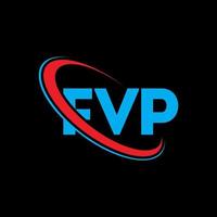 fvp-Logo. fvp-Brief. fvp-Brief-Logo-Design. Initialen fvp-Logo, verbunden mit Kreis und Monogramm-Logo in Großbuchstaben. fvp-typografie für technologie-, geschäfts- und immobilienmarke. vektor