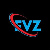 fvz logotyp. fvz brev. fvz bokstavslogotypdesign. initialer fvz logotyp länkad med cirkel och versaler monogram logotyp. fvz typografi för teknik, företag och fastighetsmärke. vektor