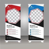 Roll-up-Banner-Design-Vorlage, modernes X-Banner-Design vektor