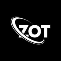 Zot-Logo. zot-Brief. zot-Buchstaben-Logo-Design. Initialen Zot-Logo verbunden mit Kreis und Monogramm-Logo in Großbuchstaben. zot-Typografie für Technologie-, Geschäfts- und Immobilienmarke. vektor