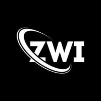 zwi-Logo. zwi brief. zwi-Buchstaben-Logo-Design. Initialen zwi-Logo verbunden mit Kreis und Monogramm-Logo in Großbuchstaben. zwi Typografie für Technologie-, Business- und Immobilienmarke. vektor