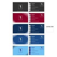 röd, blå och grå visitkortsuppsättning vektor