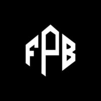 fpb-Brief-Logo-Design mit Polygonform. fpb-Polygon- und Würfelform-Logo-Design. fpb Sechseck-Vektor-Logo-Vorlage in weißen und schwarzen Farben. fpb-monogramm, geschäfts- und immobilienlogo. vektor