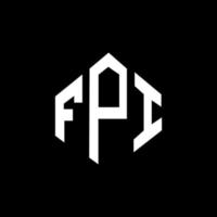 fpi-Brief-Logo-Design mit Polygonform. fpi-polygon- und würfelform-logo-design. fpi Sechseck-Vektor-Logo-Vorlage in weißen und schwarzen Farben. fpi-monogramm, geschäfts- und immobilienlogo. vektor