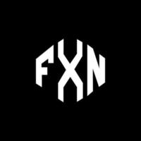 fxn-Buchstaben-Logo-Design mit Polygonform. fxn Polygon- und Würfelform-Logo-Design. fxn Sechseck-Vektor-Logo-Vorlage in weißen und schwarzen Farben. fxn-Monogramm, Geschäfts- und Immobilienlogo. vektor