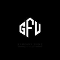 gfu-Brief-Logo-Design mit Polygonform. gfu-polygon- und würfelform-logo-design. GFU Sechseck-Vektor-Logo-Vorlage in weißen und schwarzen Farben. gfu-monogramm, geschäfts- und immobilienlogo. vektor