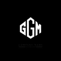 ggm-Brief-Logo-Design mit Polygonform. ggm-polygon- und würfelform-logo-design. ggm Hexagon-Vektor-Logo-Vorlage in weißen und schwarzen Farben. ggm-monogramm, geschäfts- und immobilienlogo. vektor