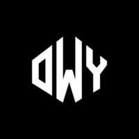 owy-Buchstaben-Logo-Design mit Polygonform. owy Polygon- und Würfelform-Logo-Design. owy Sechseck-Vektor-Logo-Vorlage in weißen und schwarzen Farben. owy monogramm, geschäfts- und immobilienlogo. vektor