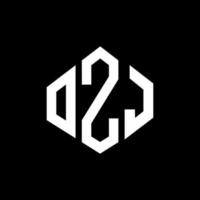 ozj-Buchstaben-Logo-Design mit Polygonform. ozj Polygon- und Würfelform-Logo-Design. ozj Sechseck-Vektor-Logo-Vorlage in weißen und schwarzen Farben. ozj-monogramm, geschäfts- und immobilienlogo. vektor