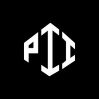 pii-Buchstaben-Logo-Design mit Polygonform. pii-polygon- und würfelform-logo-design. Pii Sechseck-Vektor-Logo-Vorlage in weißen und schwarzen Farben. pii-monogramm, geschäfts- und immobilienlogo. vektor