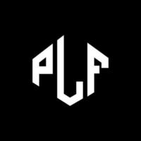 plf-Buchstaben-Logo-Design mit Polygonform. PLF Polygon- und Würfelform-Logo-Design. PLF Sechseck-Vektor-Logo-Vorlage in weißen und schwarzen Farben. plf-monogramm, geschäfts- und immobilienlogo. vektor