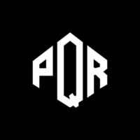 pqr-Buchstaben-Logo-Design mit Polygonform. pqr Polygon- und Würfelform-Logo-Design. pqr Sechseck-Vektor-Logo-Vorlage in weißen und schwarzen Farben. pqr monogramm, geschäfts- und immobilienlogo. vektor