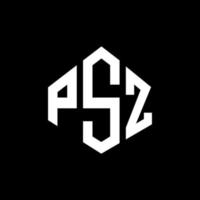 psz-Buchstaben-Logo-Design mit Polygonform. psz Logo-Design in Polygon- und Würfelform. psz Sechseck-Vektor-Logo-Vorlage in weißen und schwarzen Farben. PSZ-Monogramm, Geschäfts- und Immobilienlogo. vektor