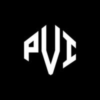 Pvi-Brief-Logo-Design mit Polygonform. pvi-polygon- und würfelform-logo-design. pvi Sechseck-Vektor-Logo-Vorlage in weißen und schwarzen Farben. pvi-monogramm, geschäfts- und immobilienlogo. vektor