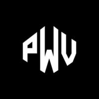 pwv-Buchstaben-Logo-Design mit Polygonform. pwv Polygon- und Würfelform-Logo-Design. Pwv Sechseck-Vektor-Logo-Vorlage in weißen und schwarzen Farben. pwv-monogramm, geschäfts- und immobilienlogo. vektor