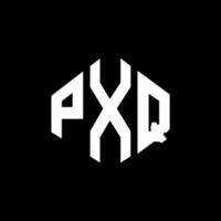 pxq-Buchstaben-Logo-Design mit Polygonform. pxq Polygon- und Würfelform-Logo-Design. pxq Sechseck-Vektor-Logo-Vorlage in weißen und schwarzen Farben. pxq-Monogramm, Geschäfts- und Immobilienlogo. vektor