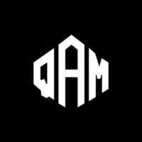 Qam-Brief-Logo-Design mit Polygonform. qam Polygon- und Würfelform-Logo-Design. qam Sechseck-Vektor-Logo-Vorlage in weißen und schwarzen Farben. qam-monogramm, geschäfts- und immobilienlogo. vektor