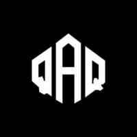 Qaq-Brief-Logo-Design mit Polygonform. Qaq Polygon- und Würfelform-Logo-Design. qaq Sechseck-Vektor-Logo-Vorlage in weißen und schwarzen Farben. qaq-monogramm, geschäfts- und immobilienlogo. vektor