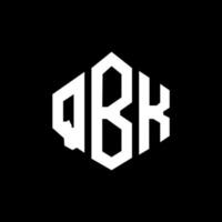 qbk-Buchstaben-Logo-Design mit Polygonform. qbk-Polygon- und Würfelform-Logo-Design. qbk Sechseck-Vektor-Logo-Vorlage in weißen und schwarzen Farben. qbk-monogramm, geschäfts- und immobilienlogo. vektor