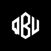 qbu bokstavslogotypdesign med polygonform. qbu polygon och kubform logotypdesign. qbu hexagon vektor logotyp mall vita och svarta färger. qbu monogram, affärs- och fastighetslogotyp.