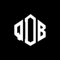 qdb bokstavslogotypdesign med polygonform. qdb polygon och kubform logotypdesign. qdb hexagon vektor logotyp mall vita och svarta färger. qdb-monogram, logotyp för företag och fastigheter.