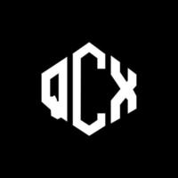 qcx-Buchstaben-Logo-Design mit Polygonform. qcx Polygon- und Würfelform-Logo-Design. qcx Sechseck-Vektor-Logo-Vorlage in weißen und schwarzen Farben. qcx-monogramm, geschäfts- und immobilienlogo. vektor