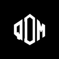 qdm bokstavslogotypdesign med polygonform. qdm polygon och kubform logotypdesign. qdm hexagon vektor logotyp mall vita och svarta färger. qdm-monogram, logotyp för företag och fastigheter.