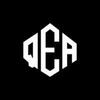 QEA-Brief-Logo-Design mit Polygonform. qea Polygon- und Würfelform-Logo-Design. qea Sechseck-Vektor-Logo-Vorlage in weißen und schwarzen Farben. qea monogramm, geschäfts- und immobilienlogo. vektor