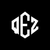 Qez-Brief-Logo-Design mit Polygonform. qez Logo-Design in Polygon- und Würfelform. qez Sechseck-Vektor-Logo-Vorlage in weißen und schwarzen Farben. qez monogramm, geschäfts- und immobilienlogo. vektor