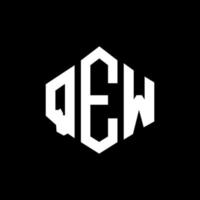 Qew-Brief-Logo-Design mit Polygonform. qew Polygon- und Würfelform-Logo-Design. qew Sechseck-Vektor-Logo-Vorlage in weißen und schwarzen Farben. qew monogramm, geschäfts- und immobilienlogo. vektor