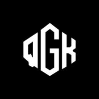 qgk-Buchstaben-Logo-Design mit Polygonform. qgk-polygon- und würfelform-logo-design. qgk Sechseck-Vektor-Logo-Vorlage in weißen und schwarzen Farben. qgk-monogramm, geschäfts- und immobilienlogo. vektor