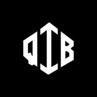 Qib-Brief-Logo-Design mit Polygonform. qib-polygon- und würfelform-logo-design. qib Hexagon-Vektor-Logo-Vorlage in weißen und schwarzen Farben. qib-monogramm, geschäfts- und immobilienlogo. vektor