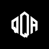 qqa-Buchstaben-Logo-Design mit Polygonform. qqa Polygon- und Würfelform-Logo-Design. qqa Sechseck-Vektor-Logo-Vorlage in weißen und schwarzen Farben. qqa monogramm, geschäfts- und immobilienlogo. vektor